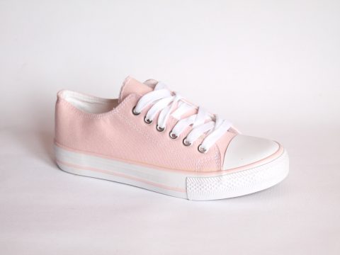 Zapatilla lona mujer rosa.