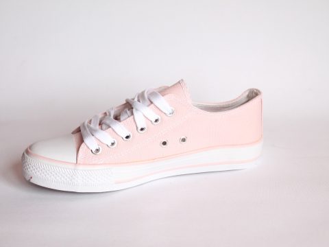 Zapatilla lona mujer rosa.